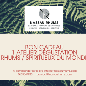 Carte Cadeau Atelier Dégustation Rhums / Spiritueux du Monde