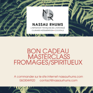 Carte Cadeau Masterclass Fromages / Spiritueux