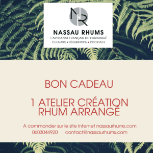 Carte Cadeau Atelier Création Rhum Arrangé