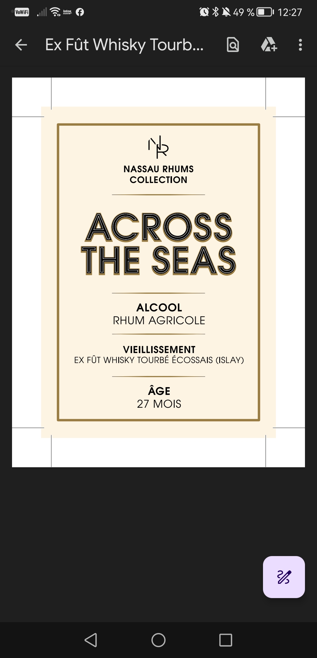 Collection Across The Seas - Ex Fût Whisky Tourbé Écossais (Islay)